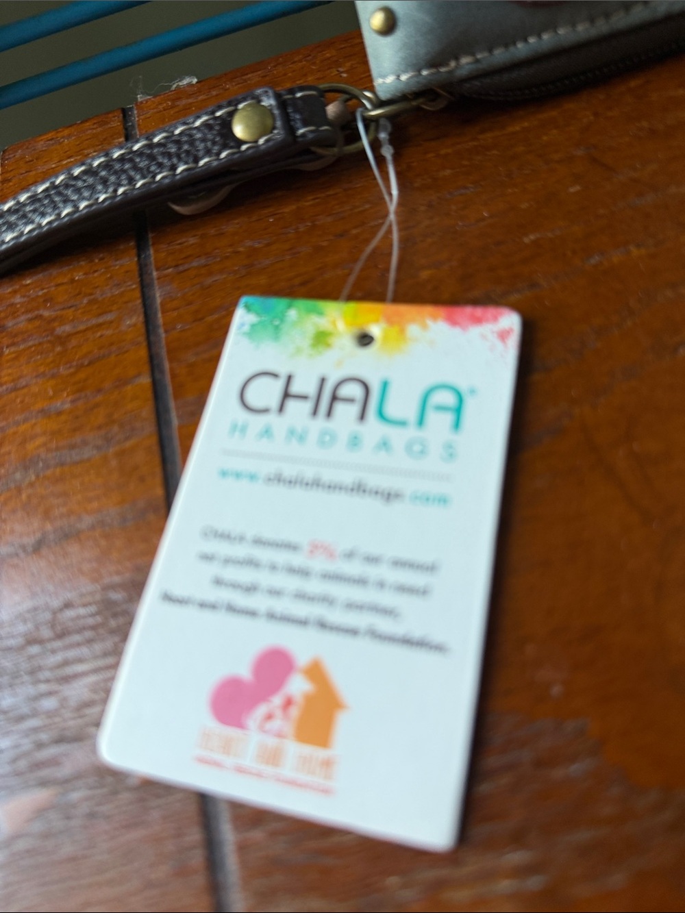 Chala Pets Light Blue Wallet with Dachshund Scooter Appliqué - Picture 2 of 5